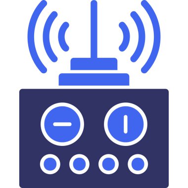 Radyo kontrol ikonu. vektör illüstrasyonu