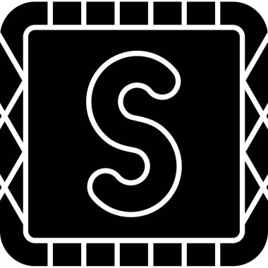 Bir harfin vektör illüstrasyonu