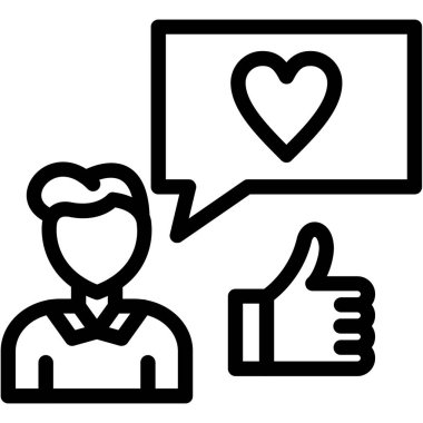 Kalp. Web simgesi basit illüstrasyon