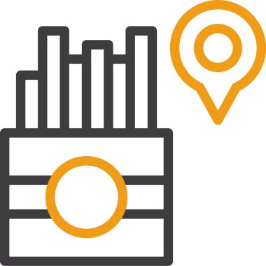 harita simgesi vektör illüstrasyonu