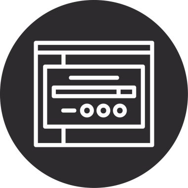 Web sayfası ikon vektör illüstrasyonu