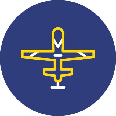 Bir helikopter simgesinin vektör illüstrasyonu