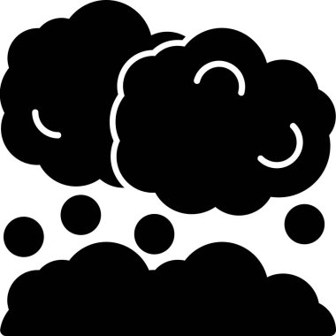 beyaz arkaplanda izole edilmiş bulut simgesi ve vektör illüstrasyonu