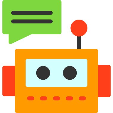 Konuş. Web simgesi basit illüstrasyon