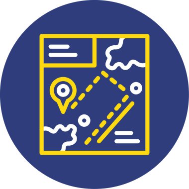 harita simgesi vektör illüstrasyonu