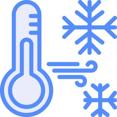 Soğuk hava ikonu kış kategorisinde