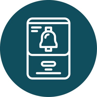 Cep telefonu simgesi, vektör illüstrasyonu