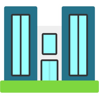 Bina inşaat simgesi düz biçimli