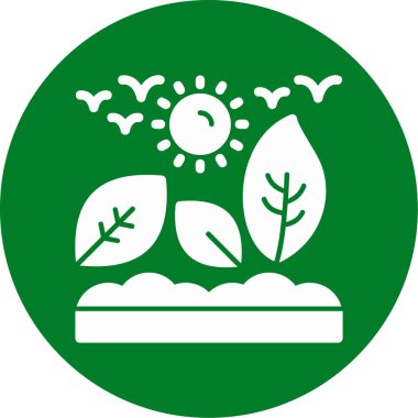 Ekoloji. Web simgesi basit illüstrasyon