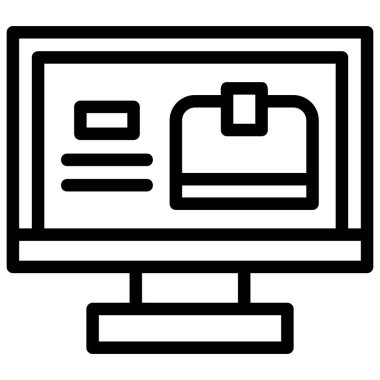 dizüstü bilgisayar simgesi, vektör illüstrasyonu