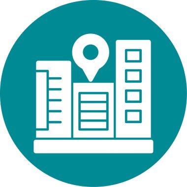 konum simgesi, vektör çizimi