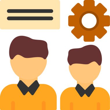 Takım çalışması simgesi vektör illüstrasyonu