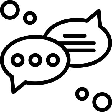 Ana hatlar biçiminde sohbet mesajı simgesi