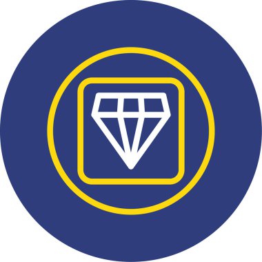 Elmas. Web simgesi basit illüstrasyon