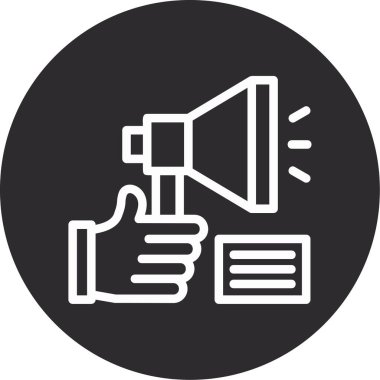 megafon simgesi, basit vektör çizimi