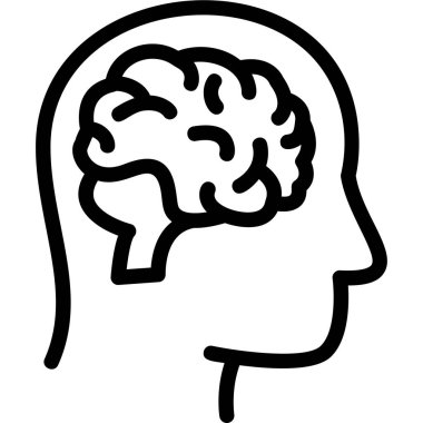 beyin ikonu vektör illüstrasyonu