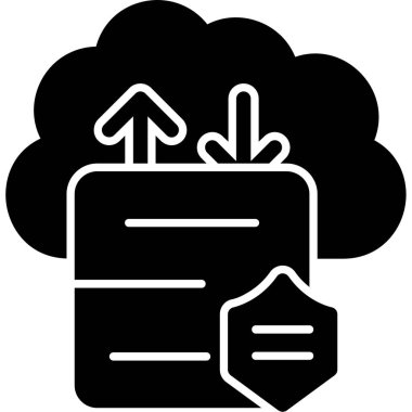 bulut hesaplama simgesi, vektör illüstrasyonu