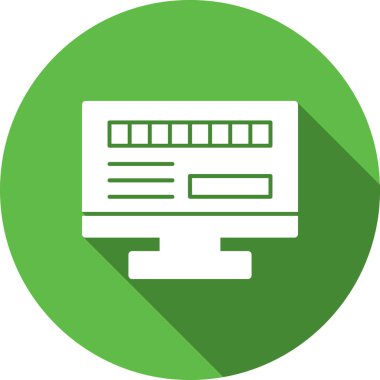 Bilgisayar. Web simgesi basit illüstrasyon