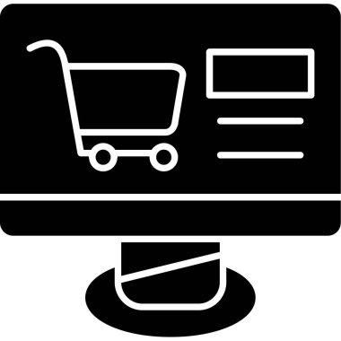 ecommerce alışveriş arabası simgesi ana hatları biçiminde