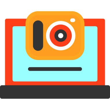 Kamera. Web simgesi basit illüstrasyon