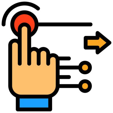 parmak dokunuşu simgesi - taslak biçimi