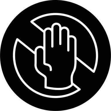 Elinde dur işareti, vektör illüstrasyonu