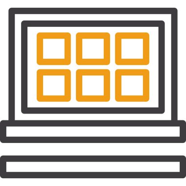 Bilgisayar. Web simgesi basit illüstrasyon