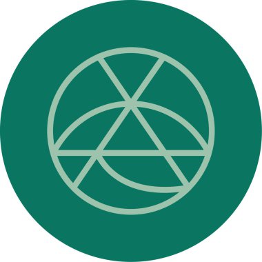 güzel küresel vektör çizgisi simgesi