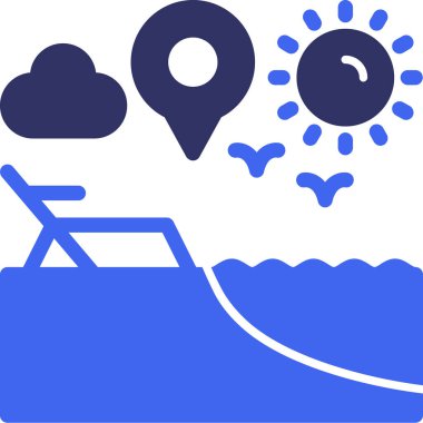 Yaz. Web simgesi basit illüstrasyon