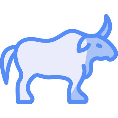 Boğa ağı simgesi basit illüstrasyon