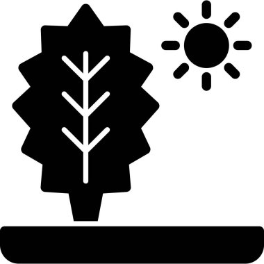 Ağaç. Web simgesi basit illüstrasyon