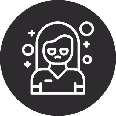 Maskeli bir kadının vektör çizimi