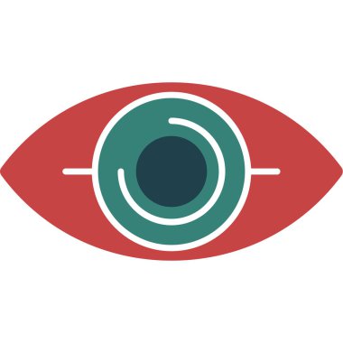 Göz simgesi, vektör illüstrasyonu. düz tasarım biçimi