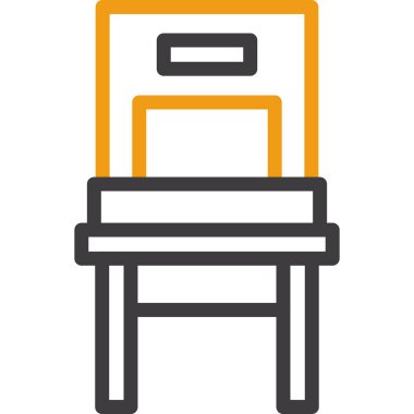 Sandalye. Web simgesi vektör illüstrasyonu