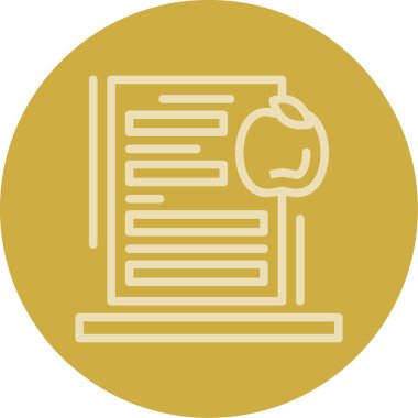 Bir belge simgesinin vektör illüstrasyonu