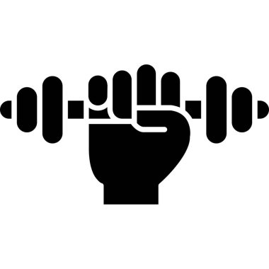 Basit biçim izole edilmiş vektör illüstrasyonunda kas simgesi