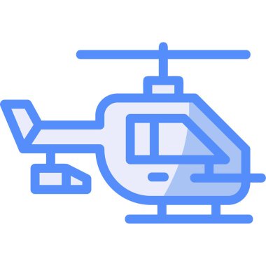 Helikopter web simge vektör çizim