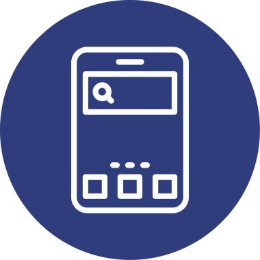 Mobil bankacılık vektör satırı simgesi