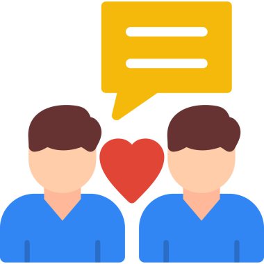 Sohbet ikonu. vektör illüstrasyonu