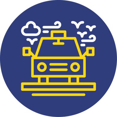 Bir tren simgesinin vektör illüstrasyonu