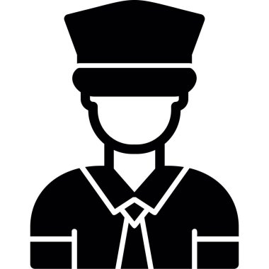 Memur bey. Web simgesi basit tasarım