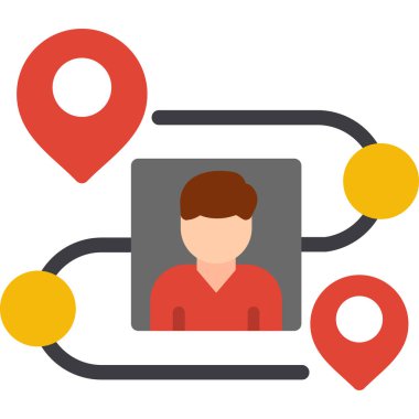 kullanıcı vektörü düz renk simgesi