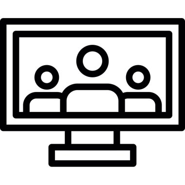 Video çağrısı olan dizüstü bilgisayar, web sayfası