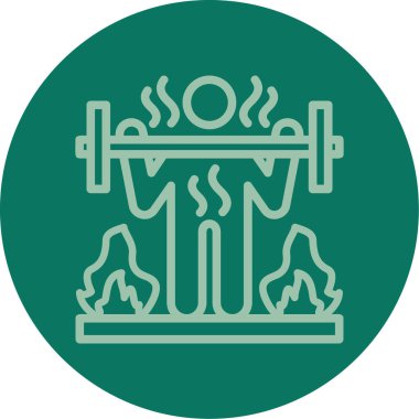 Eşsiz Elektrik Isıtıcı Satır Vektörü Simgesi