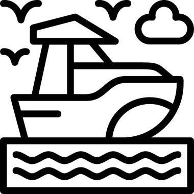 Tekne. Web simgesi basit illüstrasyon