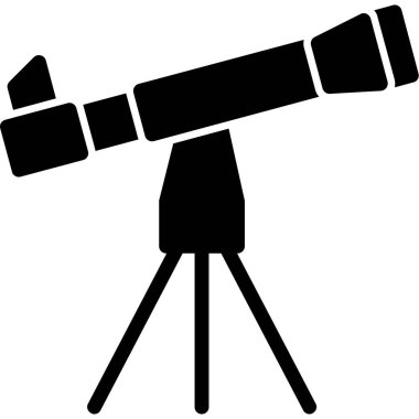 teleskop simgesi, vektör illüstrasyonu