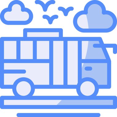 Araçlarda otobüs ulaşım simgesi - kipler - ulaşım kategorisinde