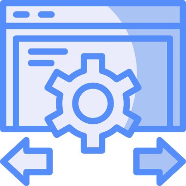 Bilgisayar ayarı ayarları simgesi - taslak biçimi