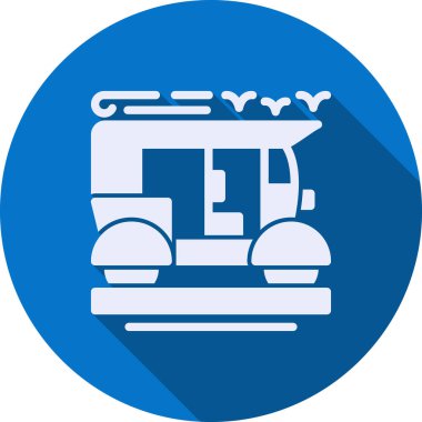 Bir trenin vektör illüstrasyonu