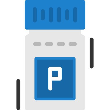 Otopark simgesi düz stil